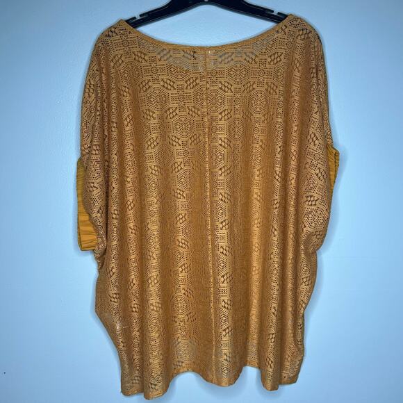 Anthropologie Akemi + Kin XS/S Bratton Sheer Lace Boxy Oversized Drop Sleeve Top - Picture 7 of 10